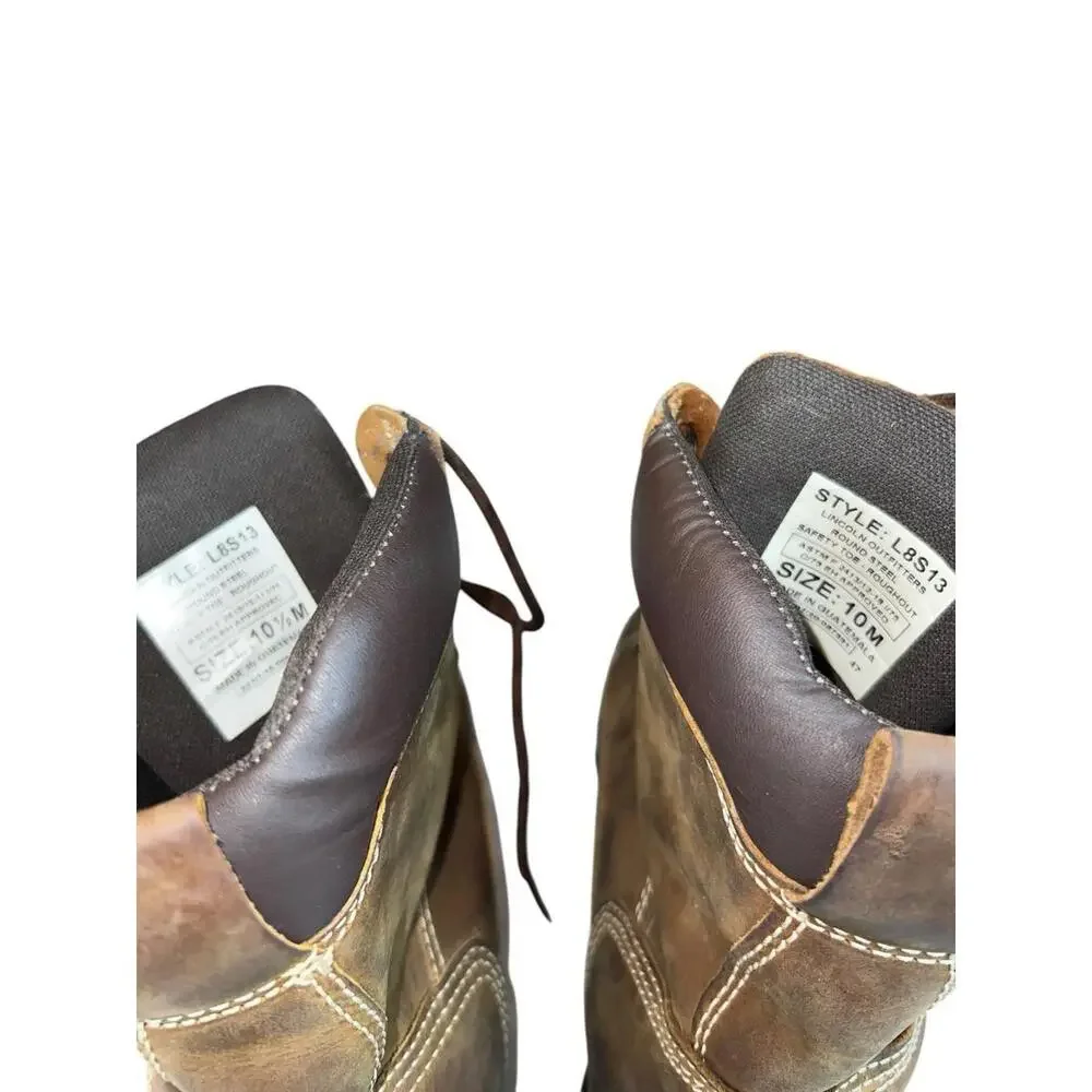Lincoln‎ Outfitters L8S13 2 sizes Men's 10.5M & 10M Steel Toe Logger Work Boots